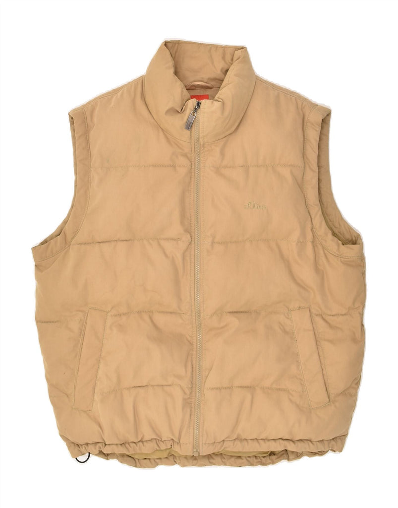 S.OLIVER Mens Padded Gilet UK 40 Large Brown Polyester | Vintage S.Oliver | Thrift | Second-Hand S.Oliver | Used Clothing | Messina Hembry 