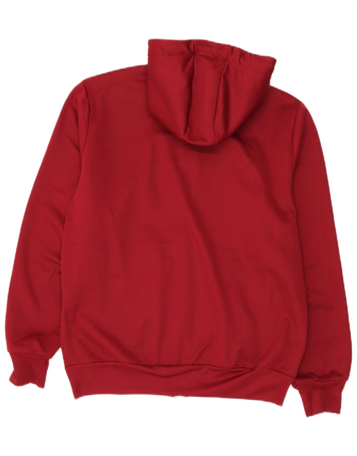 ERREA Mens Zip Hoodie Sweater Large Red Polyester