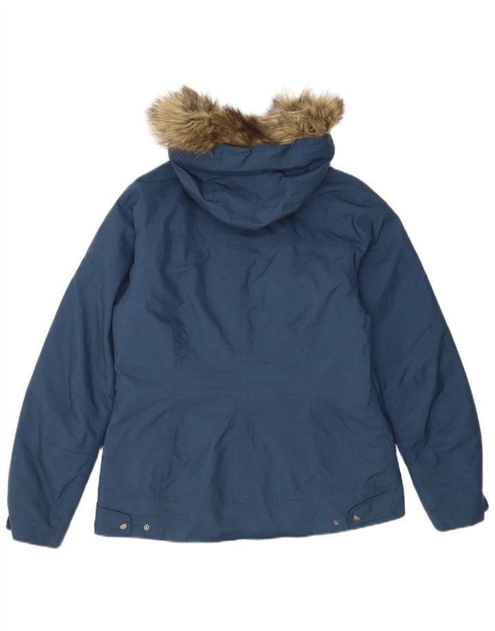 Jack Wills Womens Hooded Windbreaker Jacket UK 12/14 Medium Navy Blue