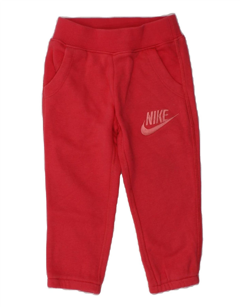 NIKE Baby Boys Tracksuit Trousers 18-24 Months Red Cotton | Vintage Nike | Thrift | Second-Hand Nike | Used Clothing | Messina Hembry 