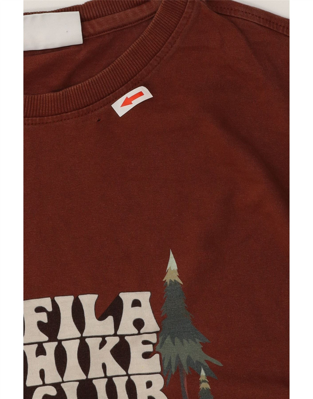 Fila Mens Graphic T-Shirt Top XL Brown Cotton