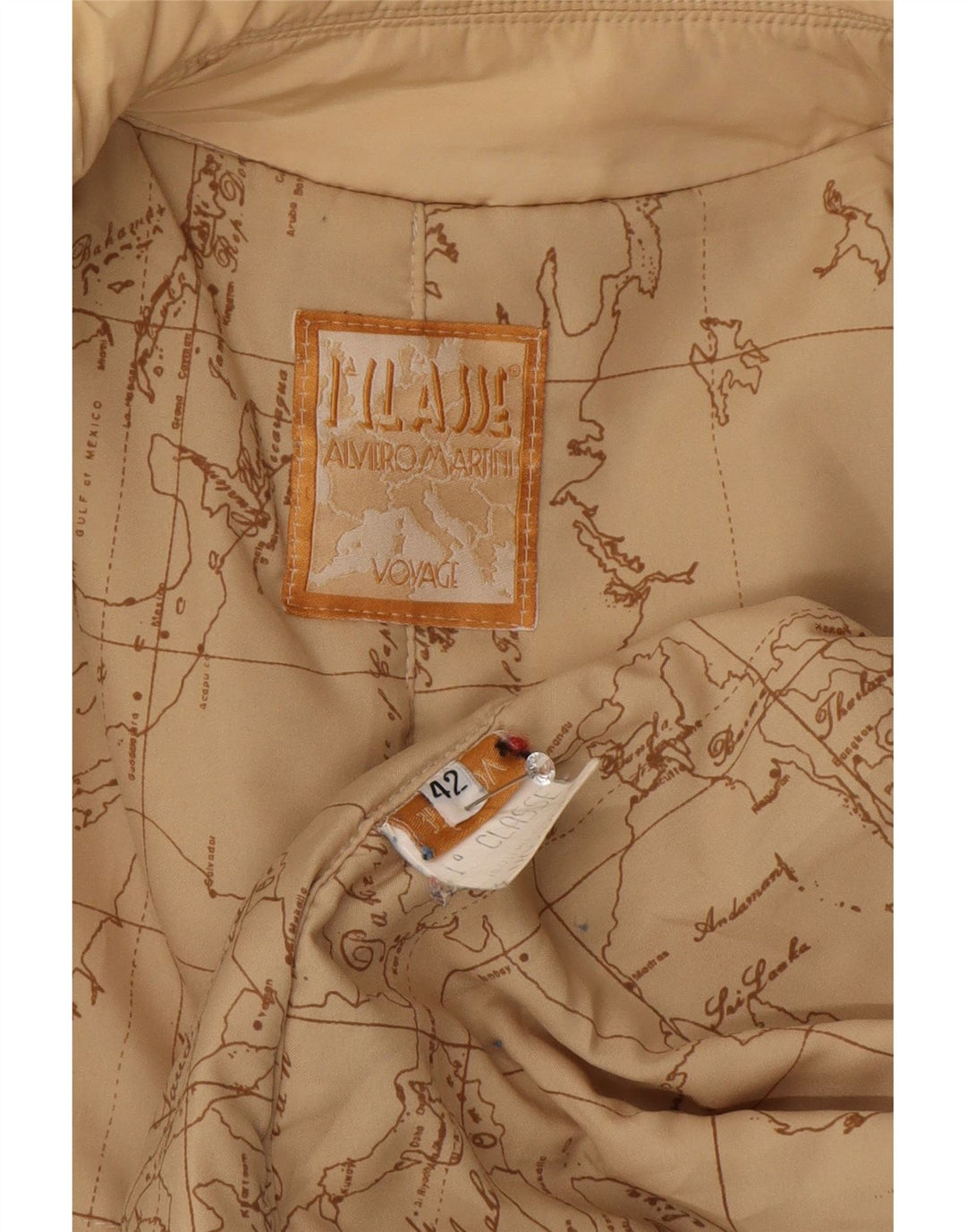 ALVIERO MARTINI Womens Windbreaker Coat IT 42 Medium Beige Polyester