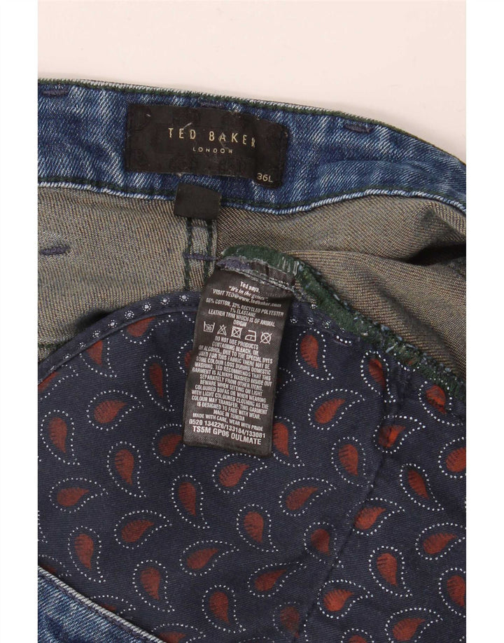 Ted Baker Mens Straight Jeans W36 L34 Blue Cotton