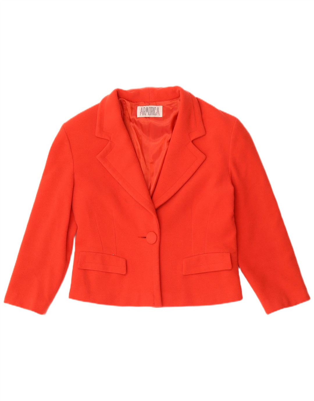 Armorica Womens 1 Button Blazer Jacket IT 44 Medium Red Wool
