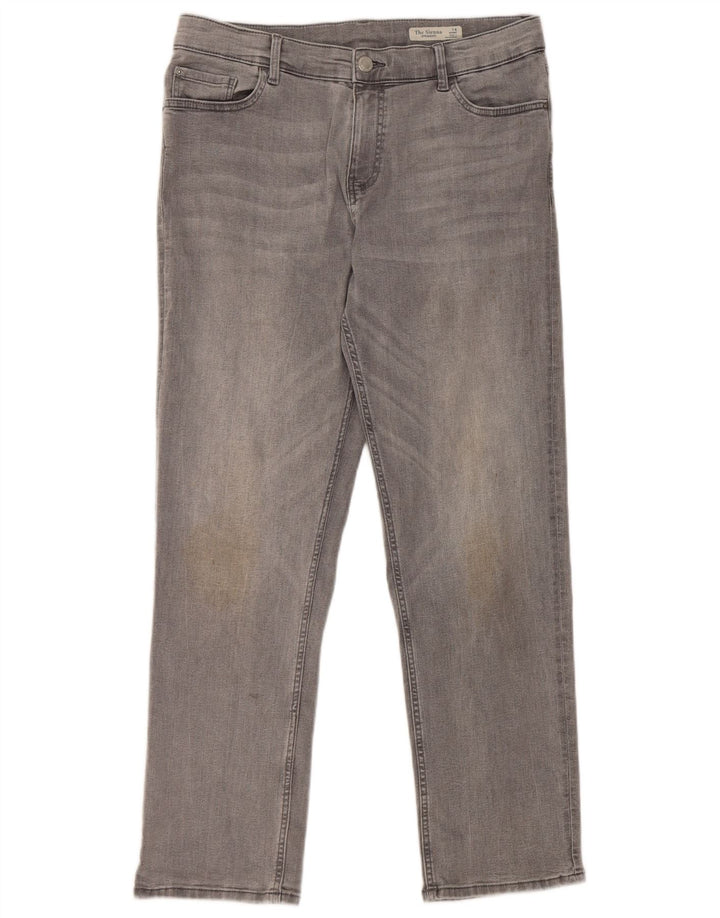 Marks & Spencer Womens The Sienna Straight Jeans UK 14 Medium W32 L28 Grey
