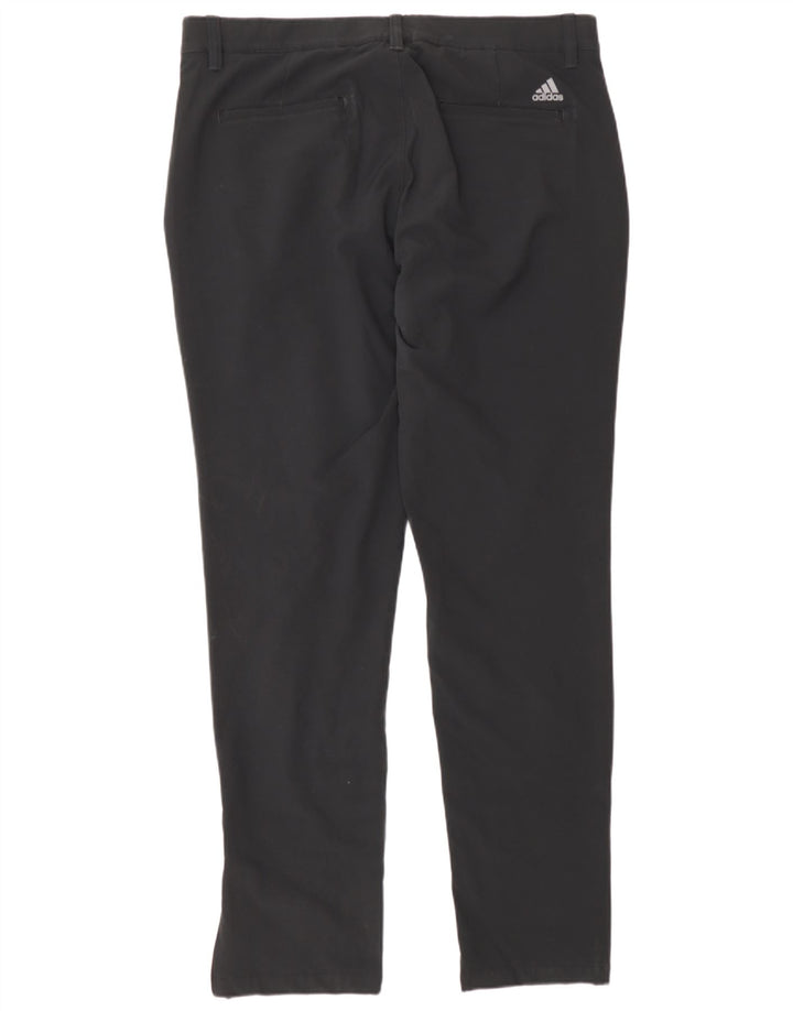 Adidas Mens Slim Chino Trousers  W34 L32 Black Polyester