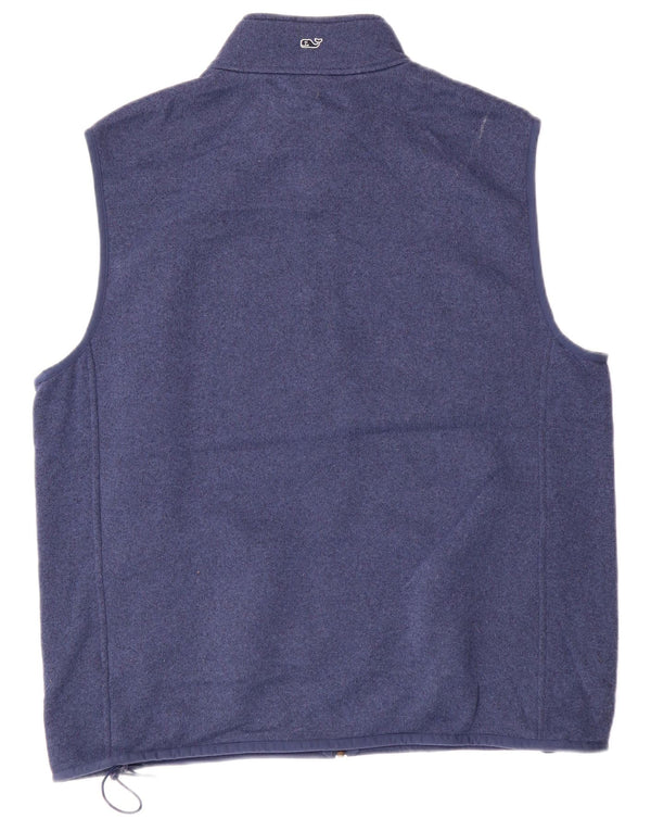Vineyard Vines Mens Sleeveless Tracksuit Top Jacket XL Blue Flecked Preppy