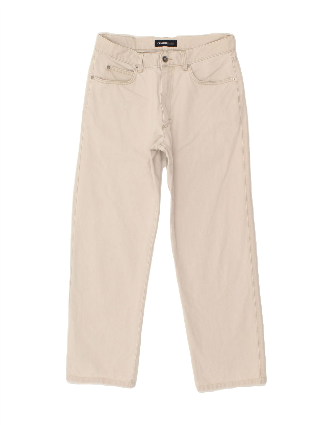 CERRUTI Womens Straight Jeans W33  L27  Beige Cotton Vintage Cerruti and Second-Hand Cerruti from Messina Hembry 