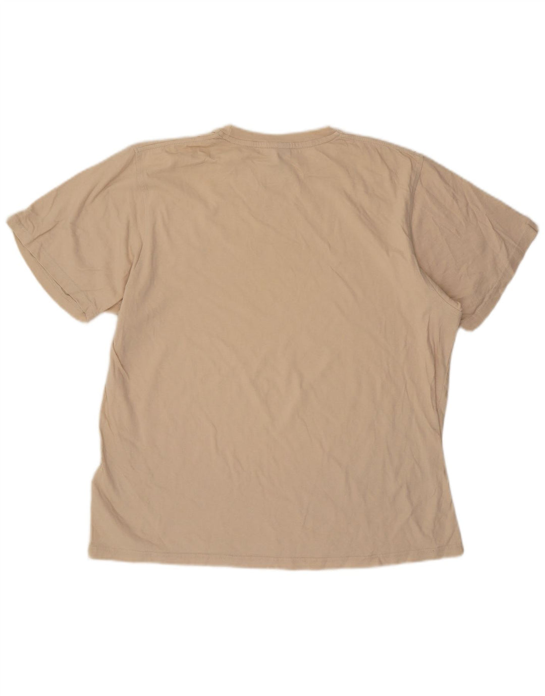 Nike Mens T-Shirt Top UK 42/44 Large Beige Cotton