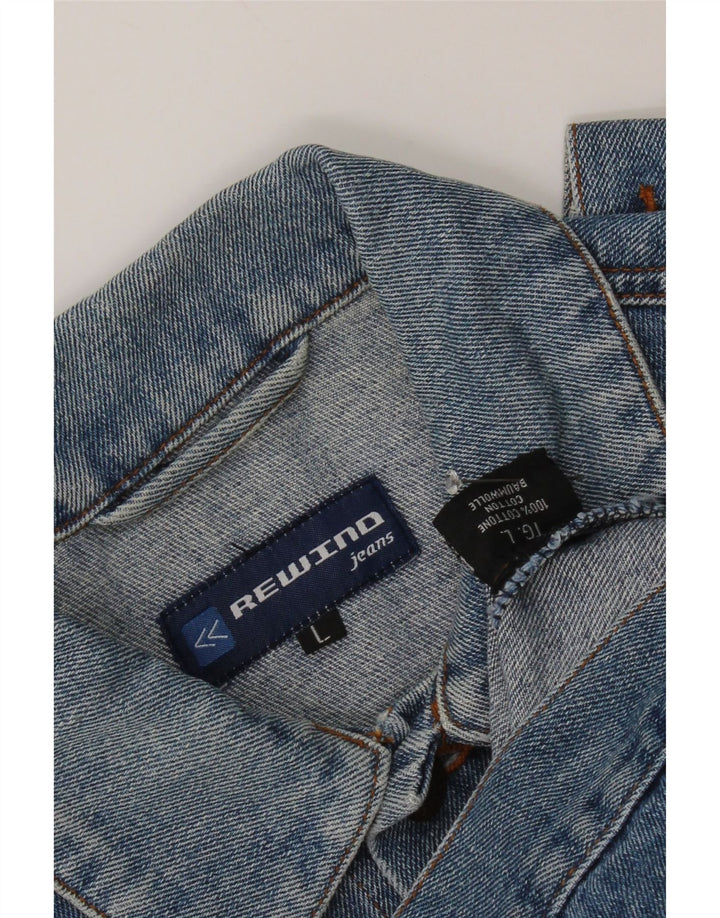 Rewino Mens Denim Jacket UK 40 Large Blue Cotton