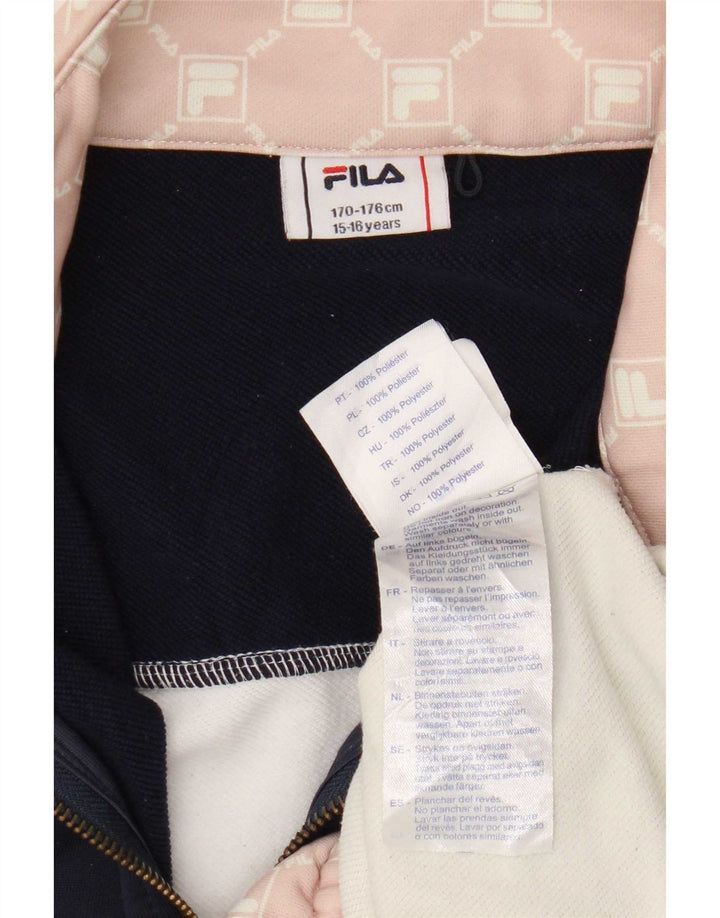 Fila Girls Tracksuit Top Jacket 15-16 Years Multicoloured Colourblock