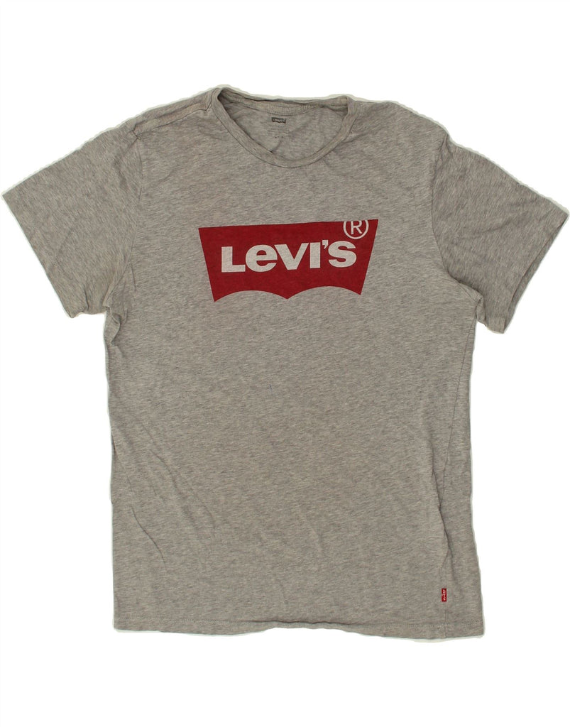 LEVI'S Mens Graphic T-Shirt Top Medium Grey Cotton | Vintage Levi's | Thrift | Second-Hand Levi's | Used Clothing | Messina Hembry 