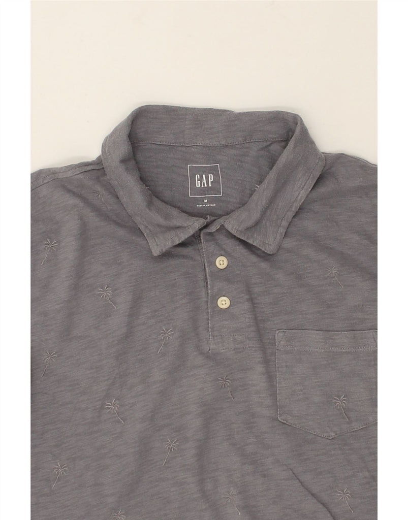 GAP Mens Polo Shirt Medium Grey Floral Cotton | Vintage Gap | Thrift | Second-Hand Gap | Used Clothing | Messina Hembry 