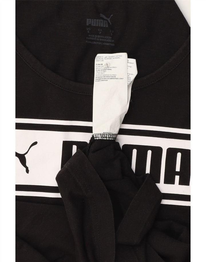 Puma Mens Graphic Vest Top Small Black Cotton