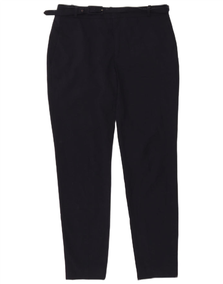 Zara Womens Slim Chino Trousers Medium W28 L31 Navy Blue Polyester