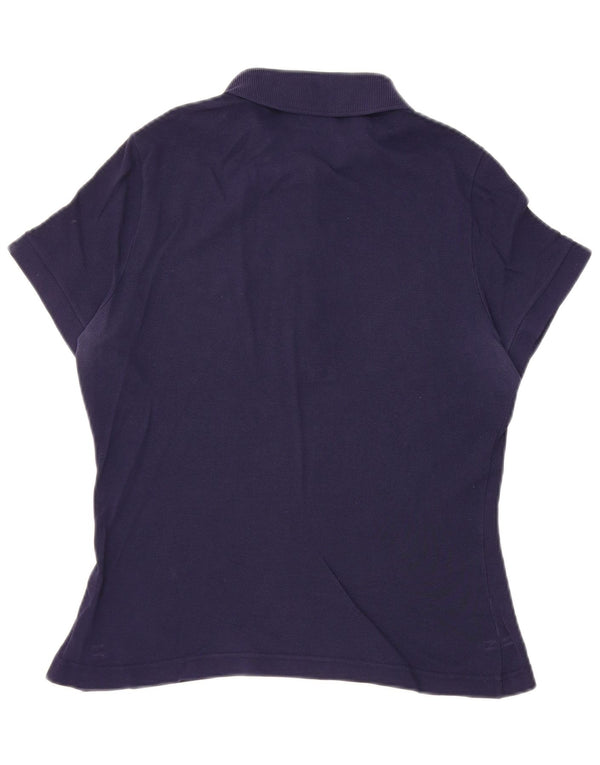 Lacoste Womens Polo Shirt Size 42 Large Navy Blue