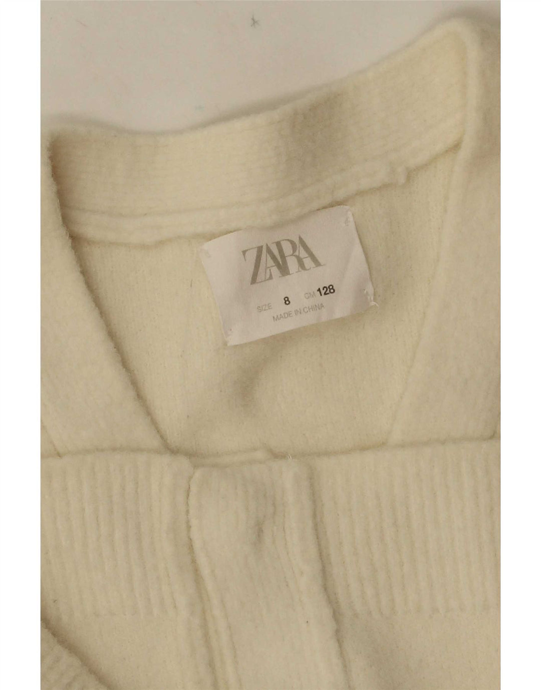 Zara Girls Cardigan Sweater 7-8 Years Off White