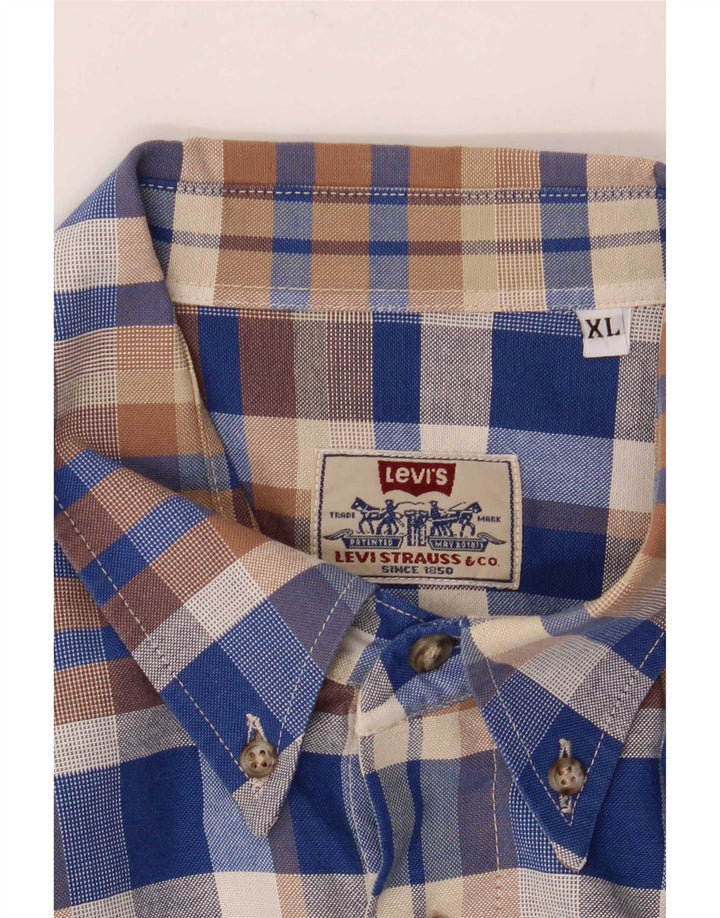 Levi's Mens Shirt XL Blue Check