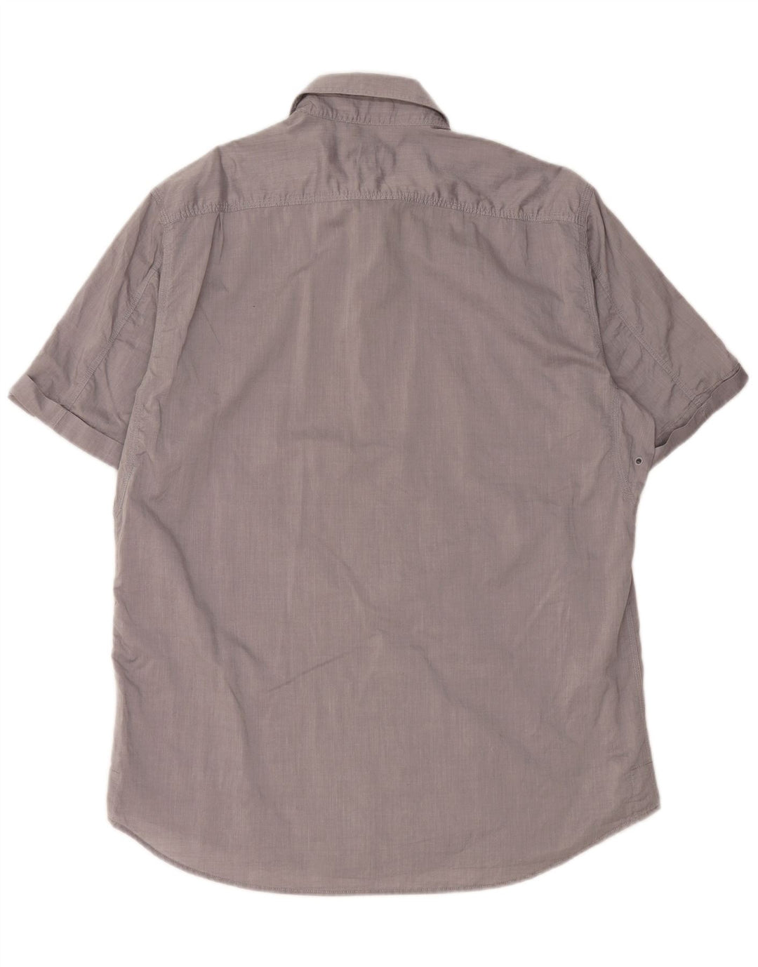 MARLBORO CLASSICS Mens Slim Fit Short Sleeve Shirt 2XL Grey Cotton
