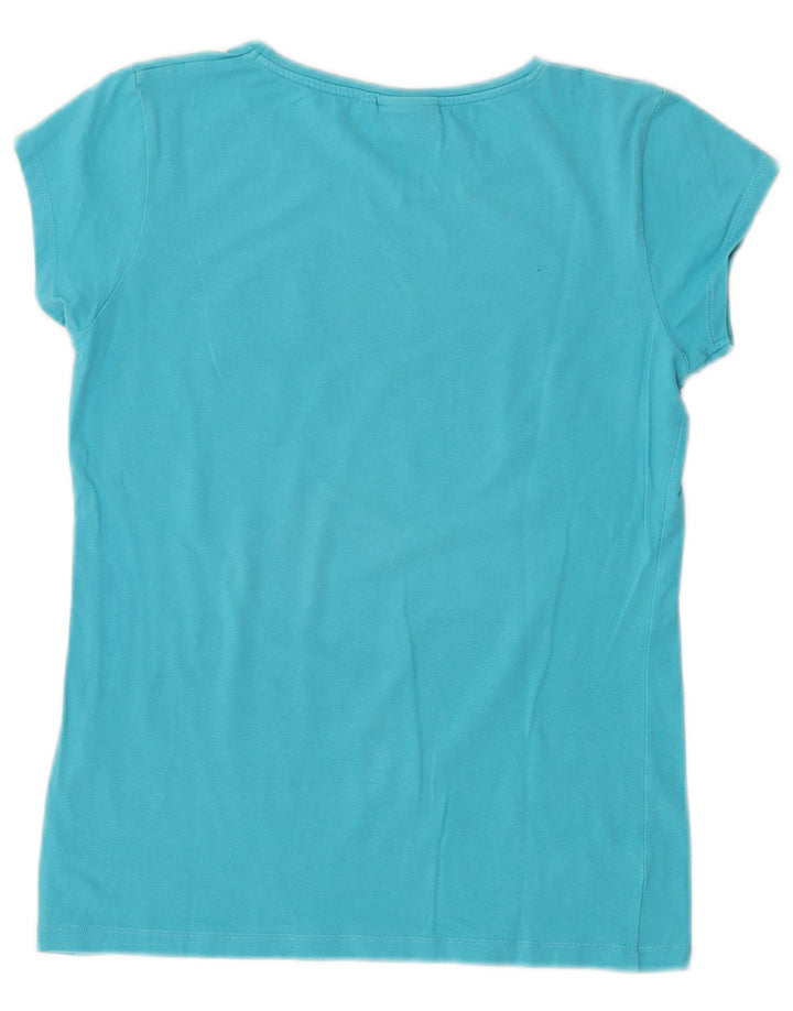 ELLESSE Womens Heritage Graphic T-Shirt Top UK 10 Small Blue Cotton