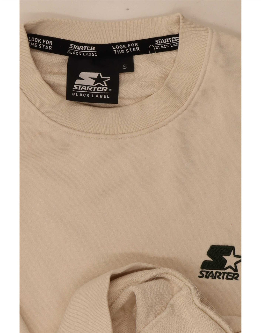 Starter Mens Sweatshirt Jumper Small Off White