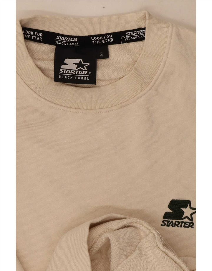 Starter Mens Sweatshirt Jumper Small Off White