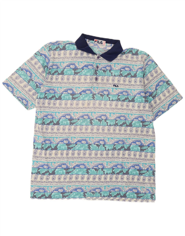 Fila Mens Polo Shirt IT 56 XL Multicoloured Floral