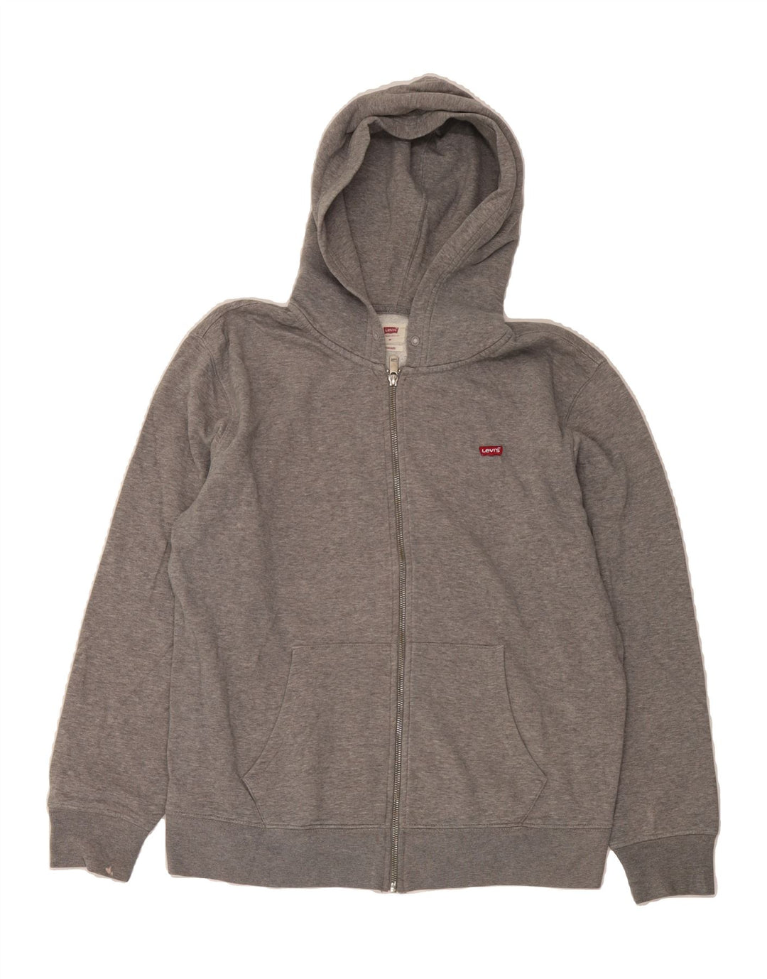 LEVI'S Mens Standard Fit Zip Hoodie Sweater Medium Grey Cotton Vintage Levi's and Second-Hand Levi's from Messina Hembry 
