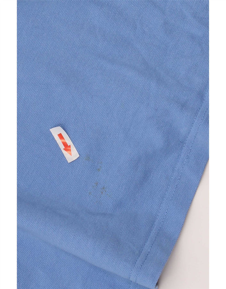 Crew Clothing Mens Polo Shirt Medium Blue Striped Cotton