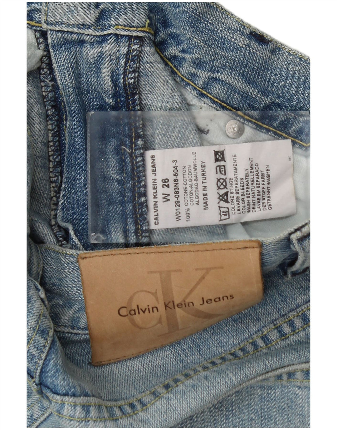 Calvin Klein Womens Bootcut Jeans W26 L32 Blue Cotton