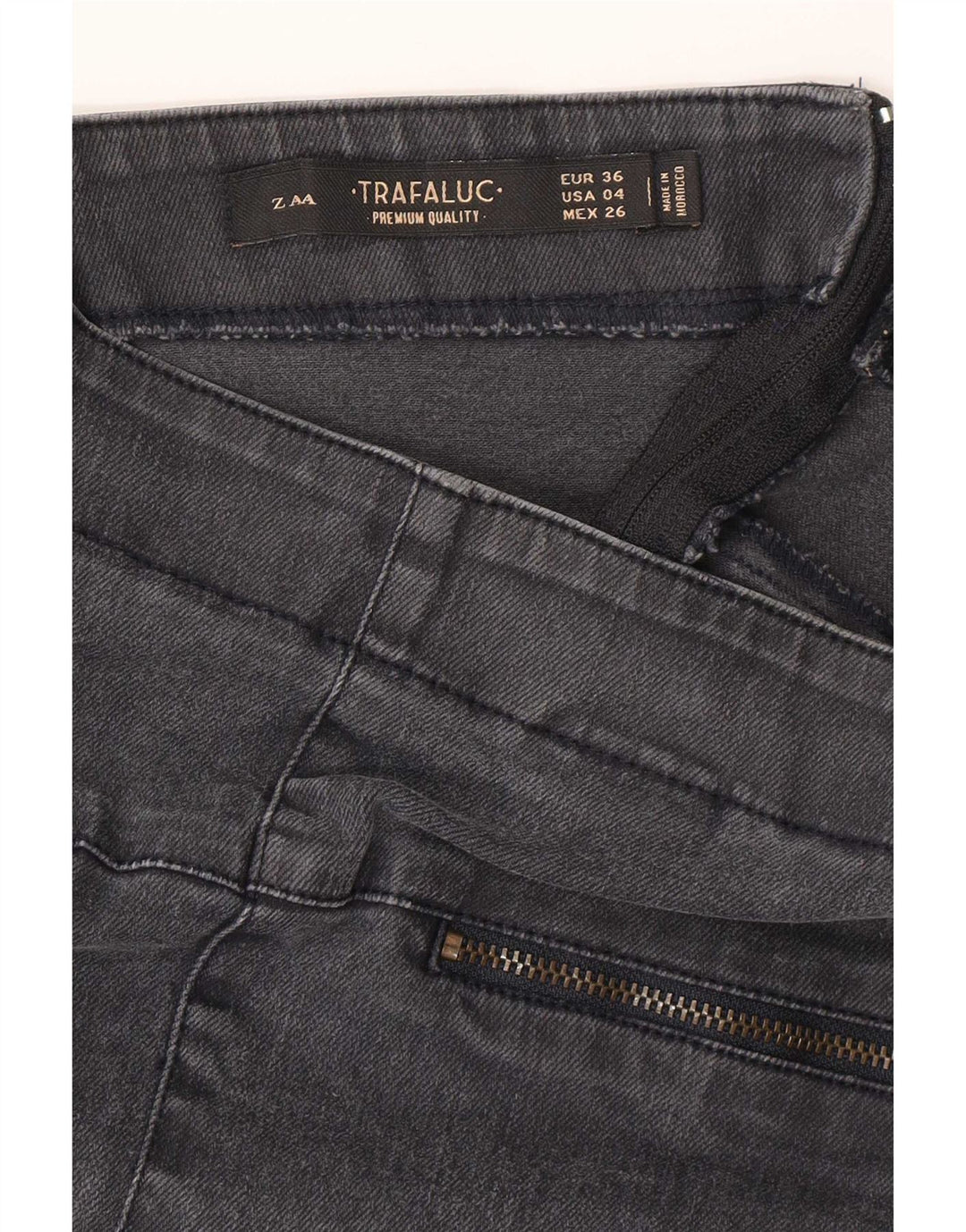 Zara Womens Mini Denim Skirt EU 36 XS W26 Grey
