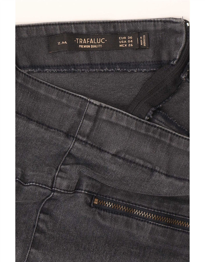 Zara Womens Mini Denim Skirt EU 36 XS W26 Grey