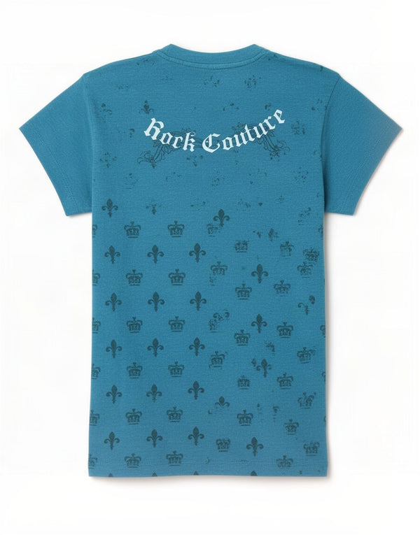 Hard Rock Cafe Womens Munich Graphic T-Shirt Top UK 10 Small Blue Cotton