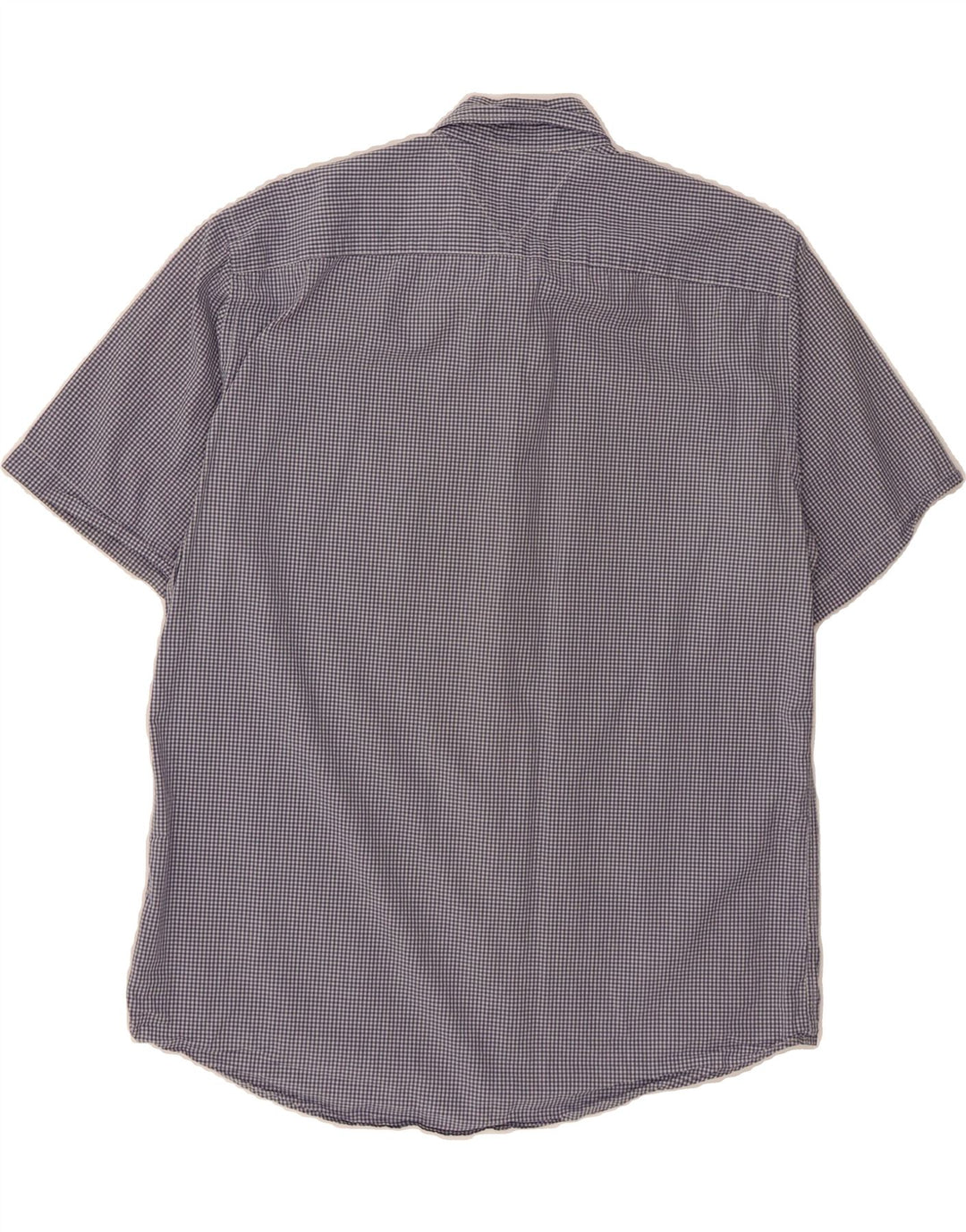 TOMMY HILFIGER Mens Regular Fit Short Sleeve Shirt Large Blue Gingham Vintage Tommy Hilfiger and Second-Hand Tommy Hilfiger from Messina Hembry 