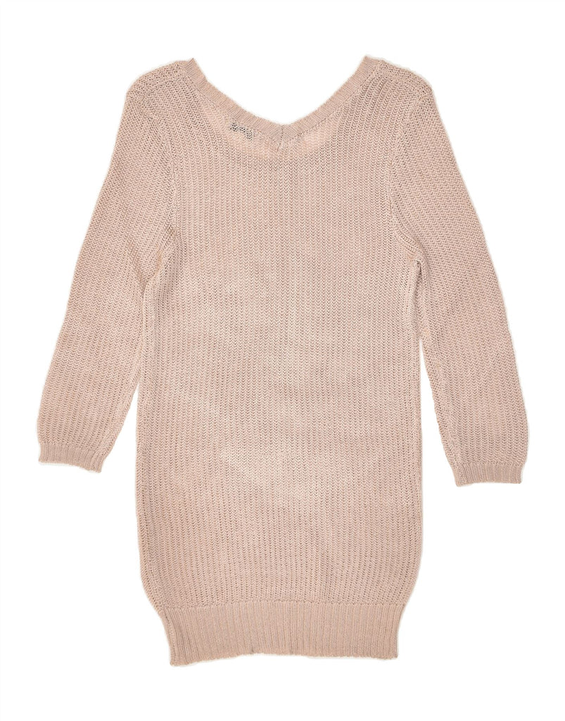 REISS Womens See Through 3/4 Sleeve Jumper Dress UK 8 Small Pink | Vintage Reiss | Thrift | Second-Hand Reiss | Used Clothing | Messina Hembry 