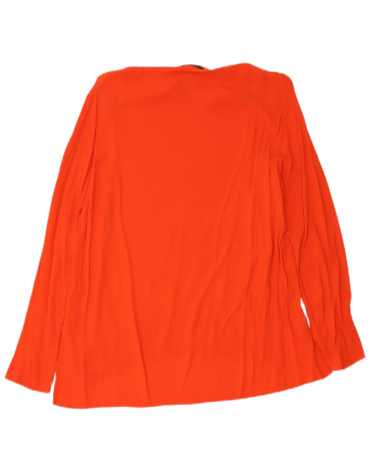 Zara Womens Blouse Top UK 14 Large Red Viscose