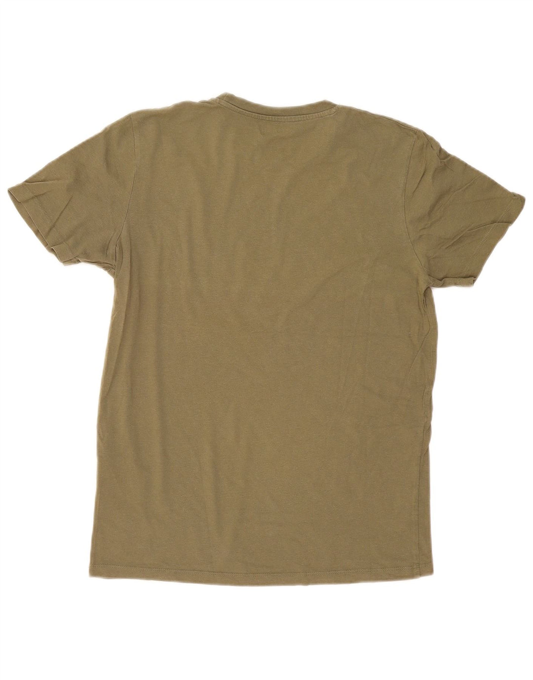 Jack & Jones Mens Graphic T-Shirt Top Medium Khaki Cotton