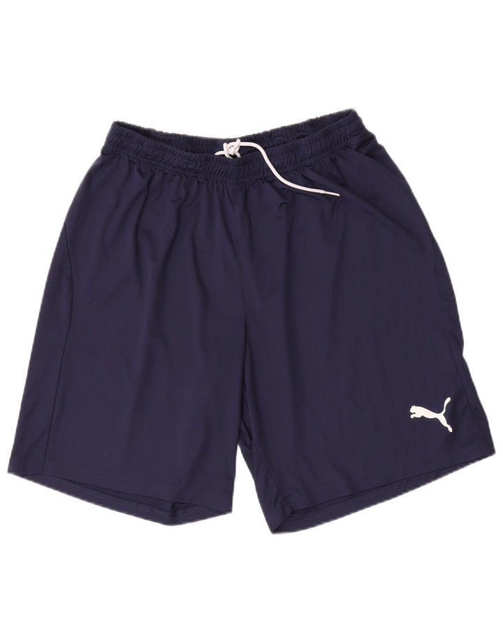 Puma Mens Sport Shorts Large Navy Blue Polyester