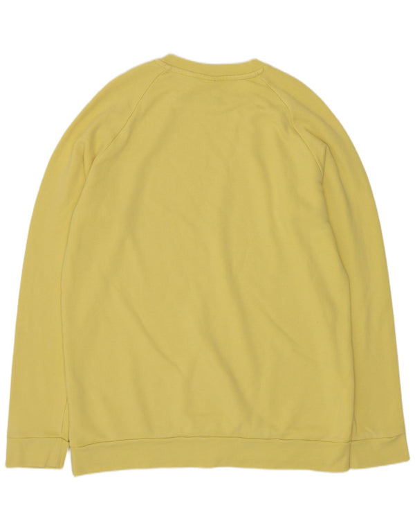 Adidas Mens Graphic Sweatshirt Jumper Large Yellow Cotton
