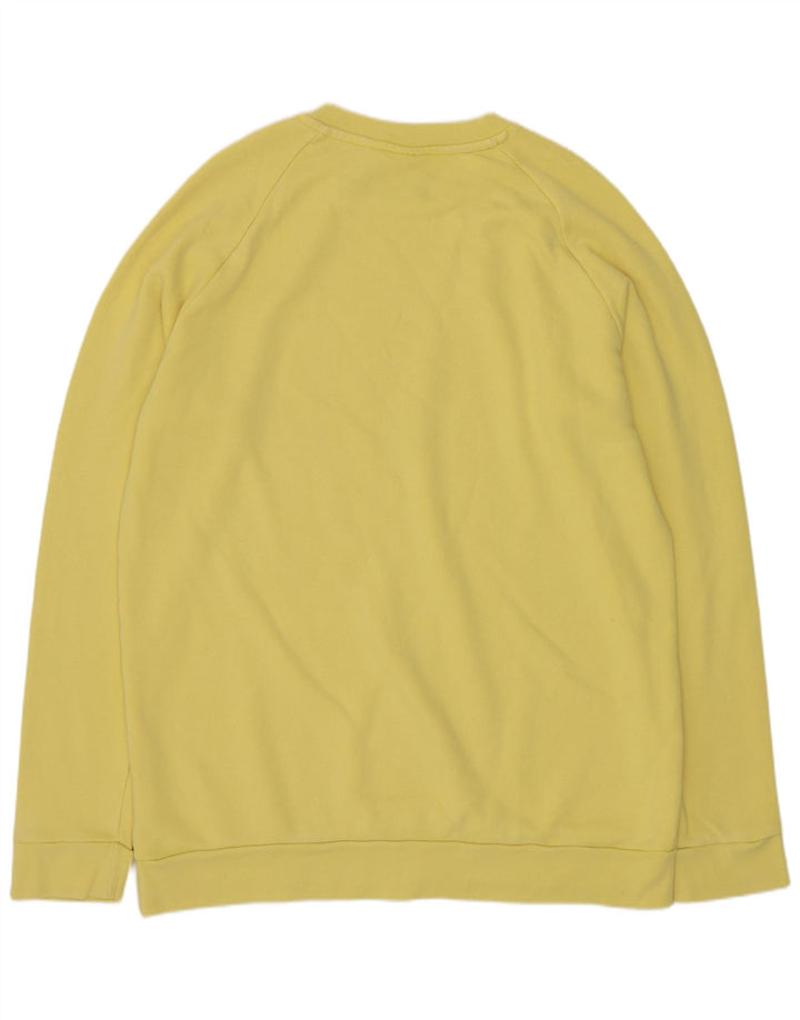Adidas Mens Graphic Sweatshirt Jumper Large Yellow Cotton
