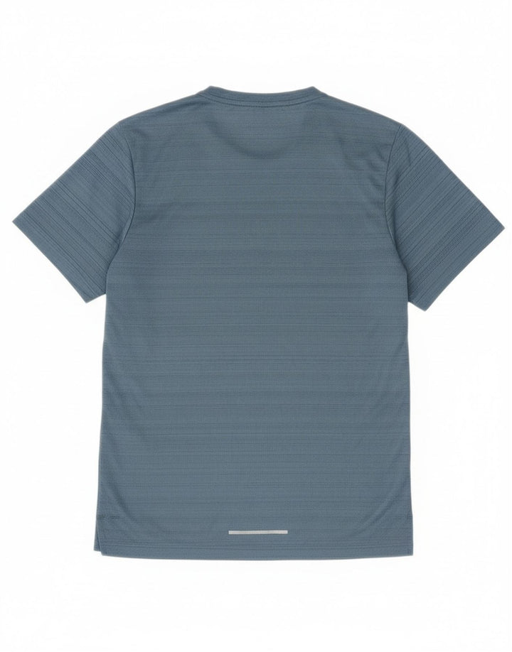 Nike Mens Dri Fit T-Shirt Top Small Blue Striped Polyester