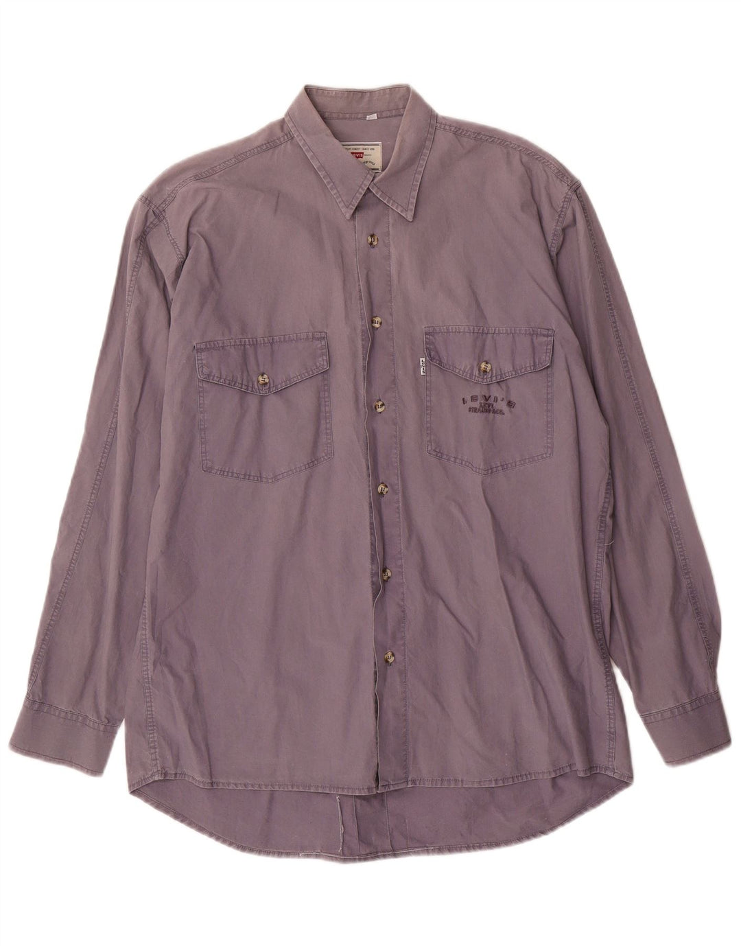 Levi's Mens Shirt Medium Purple Cotton