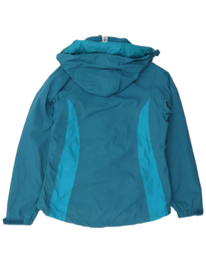 Mountain Warehouse Womens Isoory Hooded Rain Jacket UK 12 Medium Blue Nylon