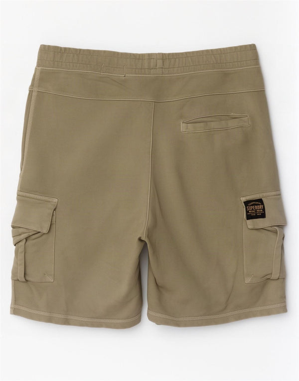 Superdry Mens Cargo Sport Shorts Medium Khaki Cotton