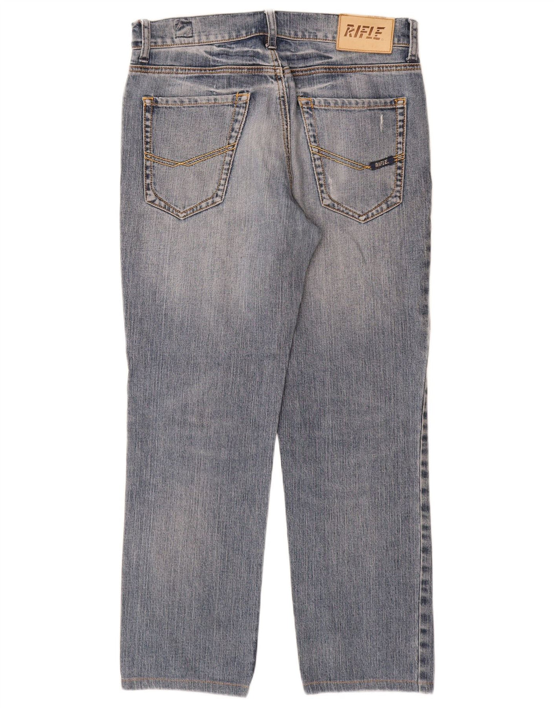 Rifle Womens Straight Jeans W31 L28 Blue Cotton