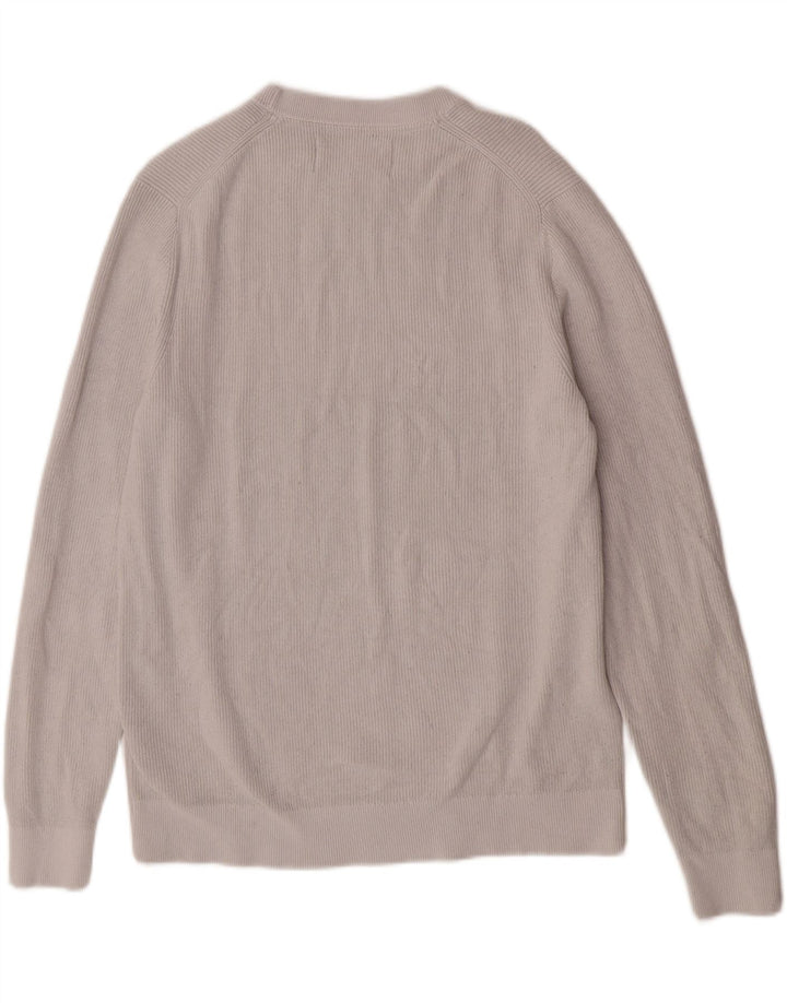 Calvin Klein Jeans Mens Crew Neck Jumper Sweater Medium Grey Colourblock