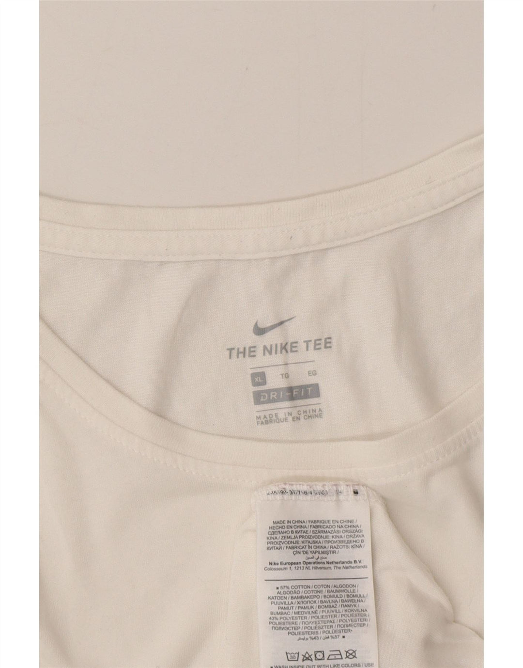 Nike Mens Dri Fit Graphic Vest Top Medium White Cotton