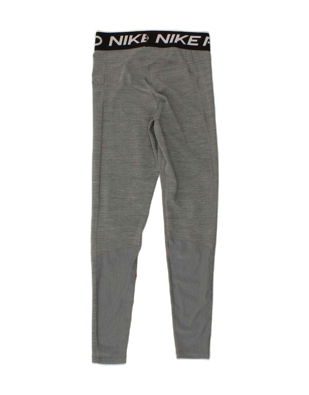 NIKE Womens Dri Fit Graphic Leggings UK 10 Small  Grey Flecked Polyester Vintage Nike and Second-Hand Nike from Messina Hembry 