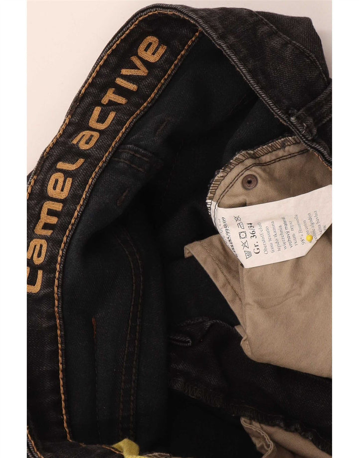 Camel Active Mens Straight Jeans W36 L34 Black Cotton