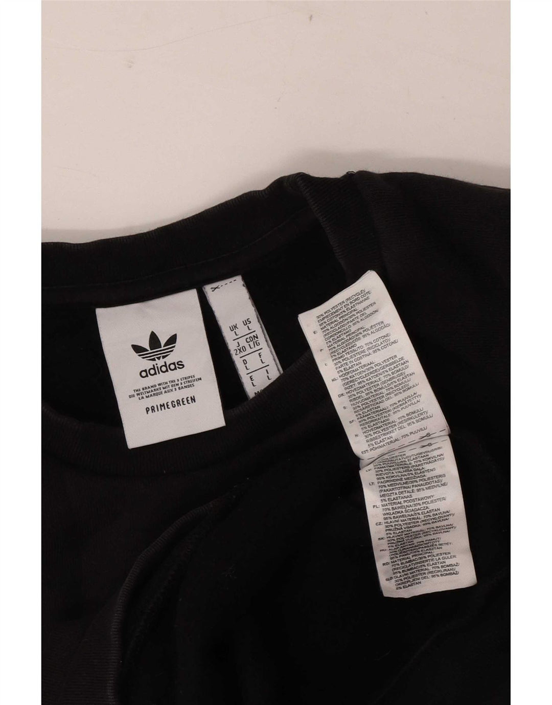 Adidas Mens Sweatshirt Jumper Large Black Cotton
